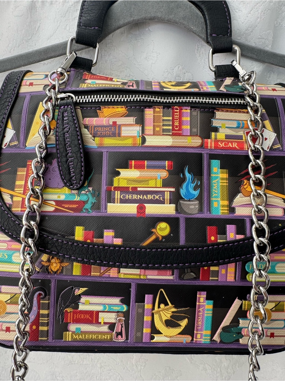 Loungefly Disney Villains Library Crossbody Bag